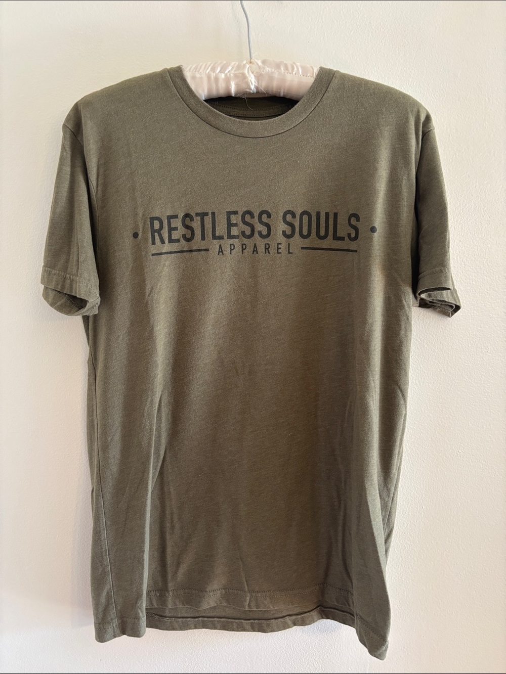 Restless Souls Olive Green Graphic Tee (See back of shirt!)